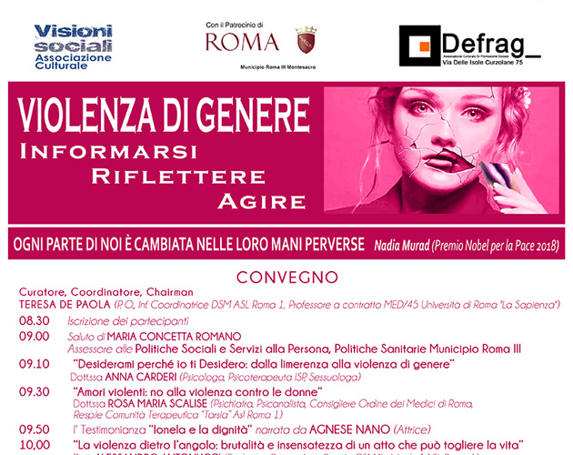 Incontro “Violenza di genere: informarsi, riflettere, agire”